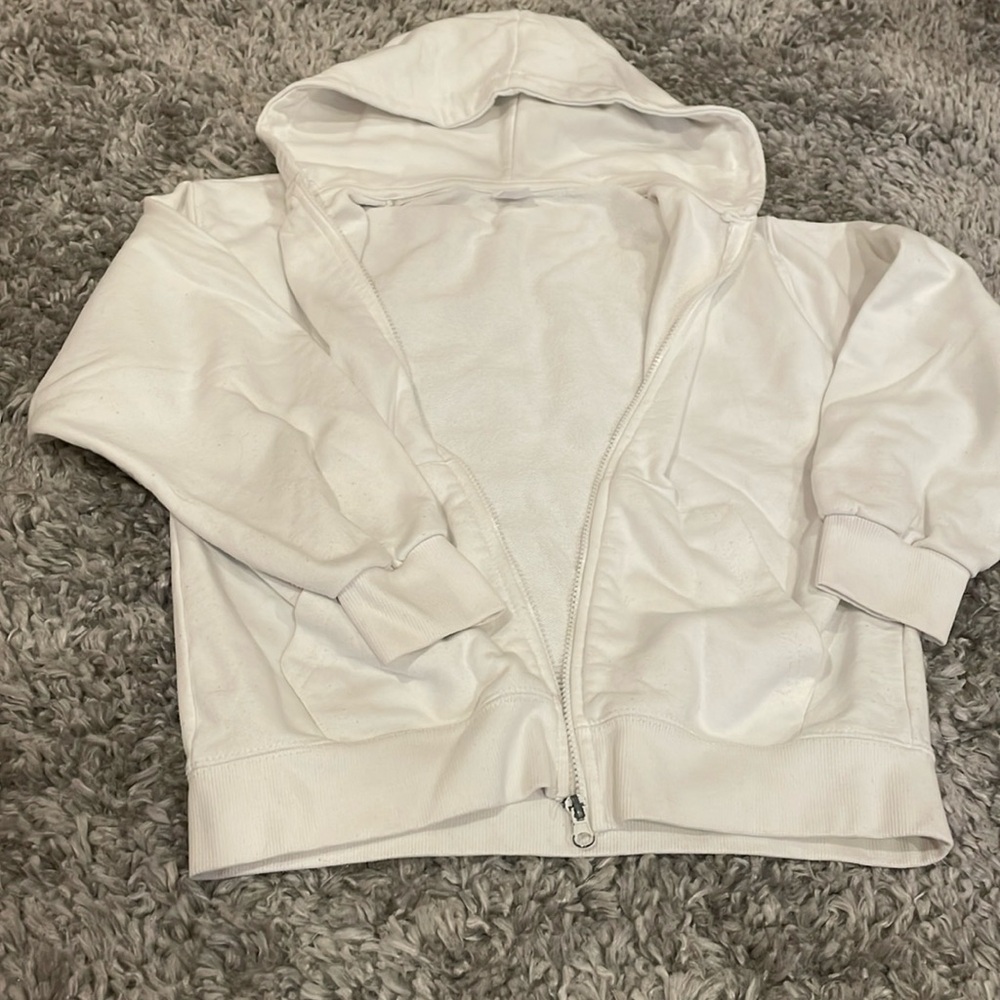 White Zara zip up
